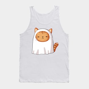 Cute ghost cat Tank Top